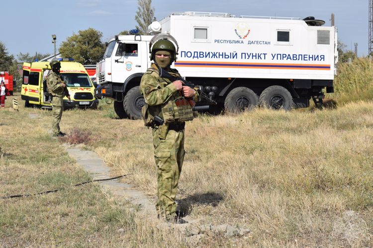 В Дагестане росгвардейцы приняли участие во всероссийских учениях по гражданской обороне