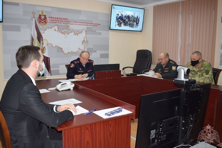 В дагестанском управлении Росгвардии прошло заседание оперативного штаба республики