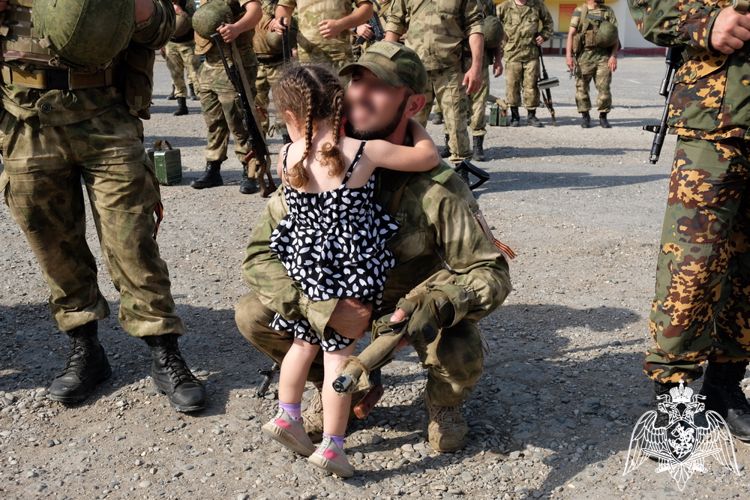 В Дагестане встретили росгвардейцев – участников спецоперации