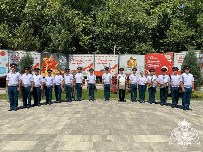 Росгвардейцы из Дагестана приняли участие в торжественной церемонии открытия капсулы времени