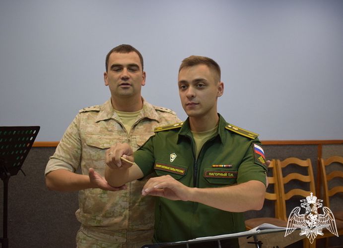 Курсант военного музыкального университета завершил стажировку в махачкалинском соединении Росгвардии 
