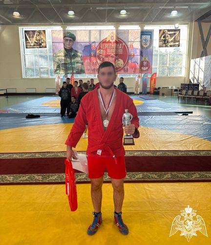 Боец дагестанского ОМОН стал серебряным призером чемпионата Росгвардии по самбо