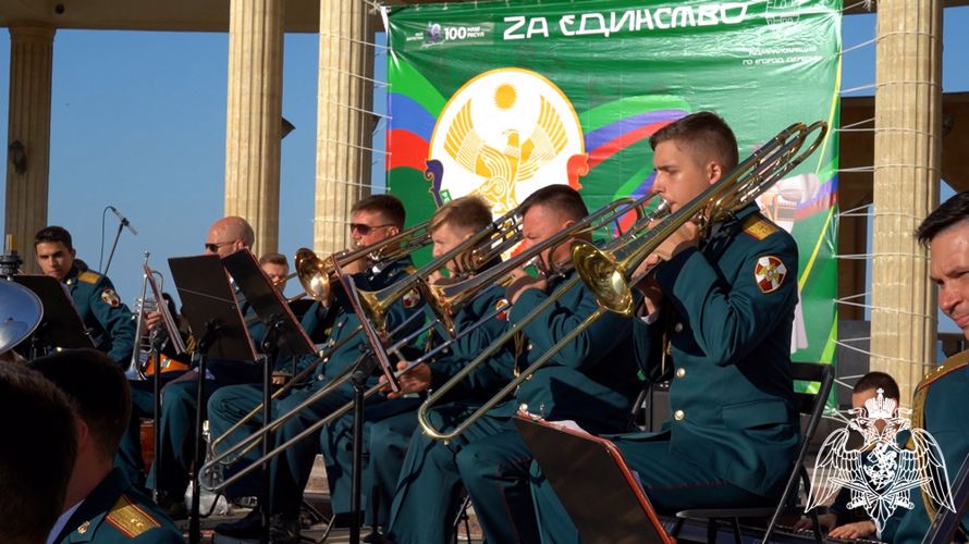 В Дербенте состоялся концерт главного военного оркестра Росгвардии