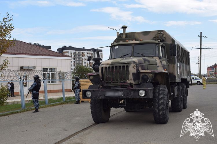 В Дагестане росгвардейцы приняли участие в штабной тренировке по гражданской обороне 