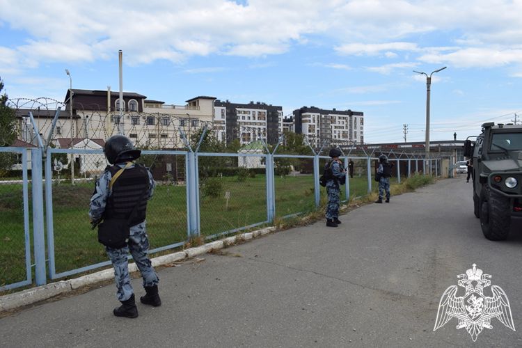 В Дагестане росгвардейцы приняли участие в штабной тренировке по гражданской обороне 