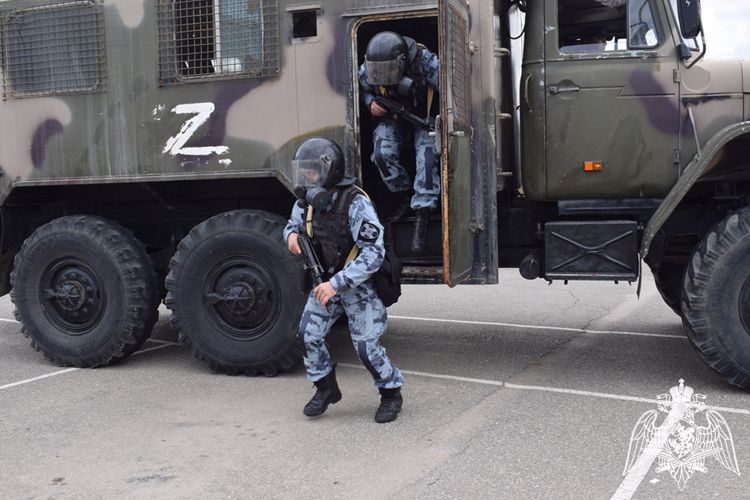 В Дагестане росгвардейцы приняли участие в штабной тренировке по гражданской обороне 