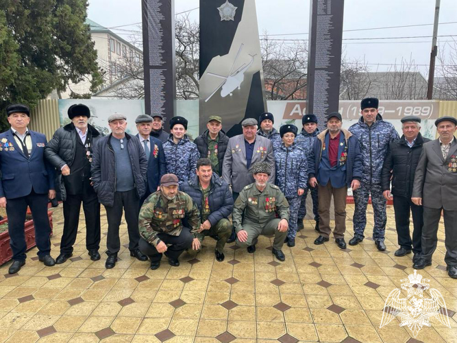 В Дагестане росгвардейцы приняли участие в мероприятиях, посвященных 35-летию вывода советских войск из Афганистана