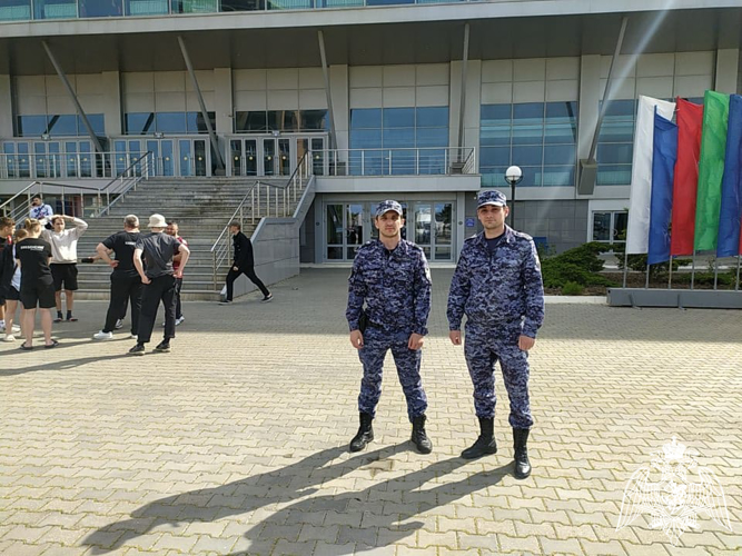 Росгвардейцы обеспечили безопасность проведения Первенства России по кикбоксингу в Дагестане