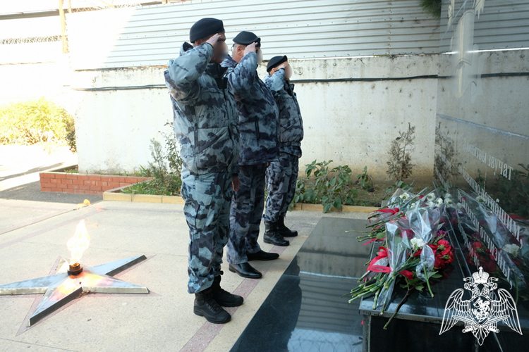 В Дагестане росгвардейцы почтили память погибших боевых товарищей 