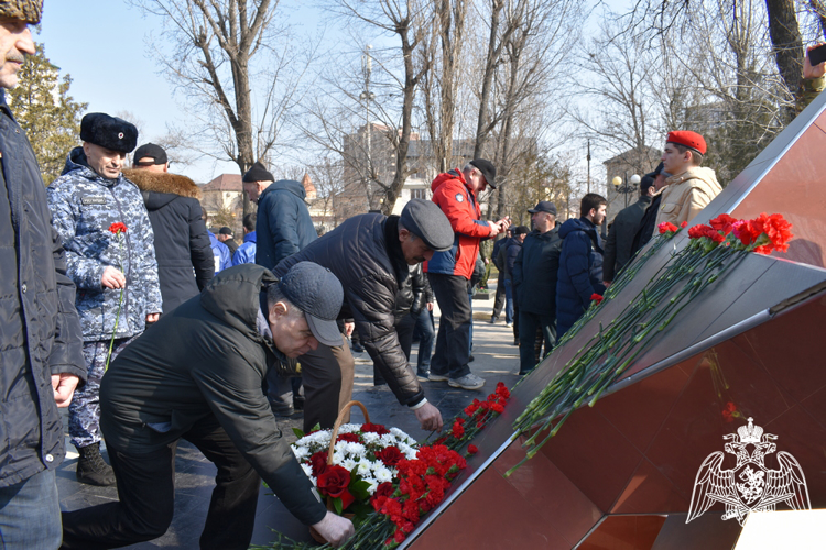 В Дагестане при участии росгвардейцев прошли мероприятия, посвященные 36-летию вывода советских войск из Афганистана