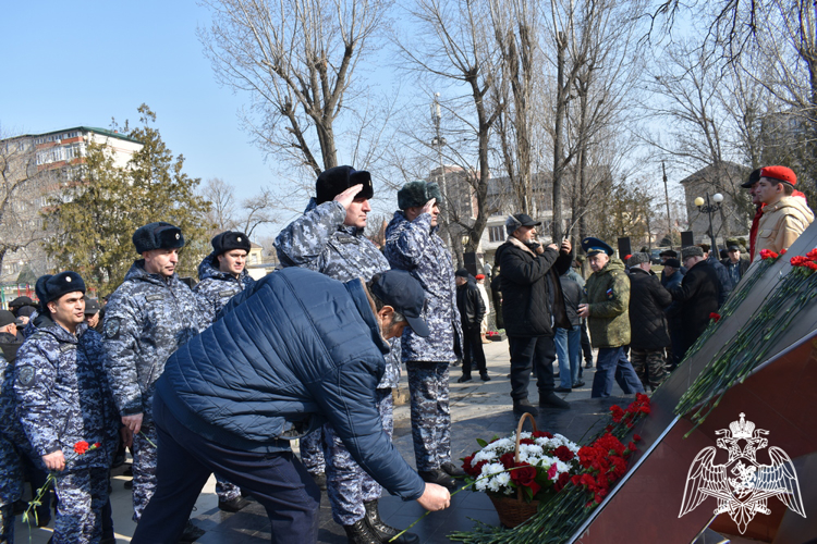 В Дагестане при участии росгвардейцев прошли мероприятия, посвященные 36-летию вывода советских войск из Афганистана