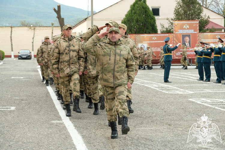 Махачкалинское соединение Росгвардии отметило 29-ю годовщину образования
