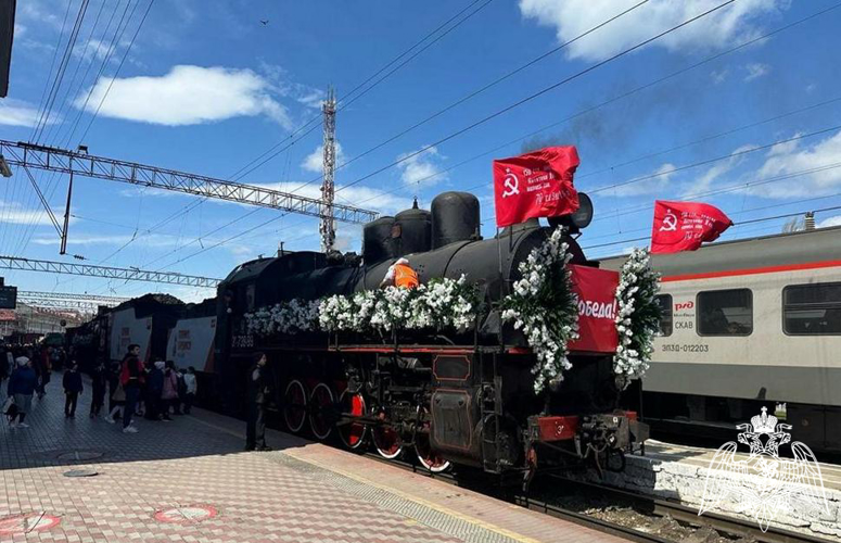 Росгвардейцы обеспечили безопасность пребывания ретропоезда «Победа» в Дагестане
