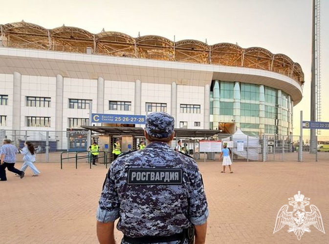 В Дагестане росгвардейцы обеспечили правопорядок на футбольном матче Российской премьер-лиги