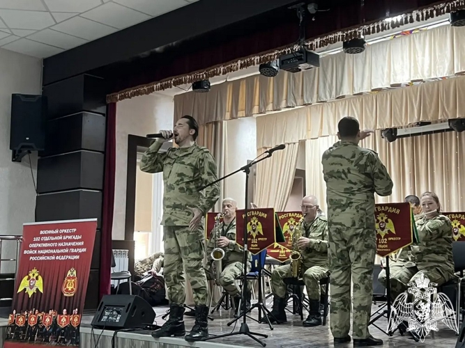 При участии Росгвардии организовано патриотическое мероприятие для жителей высокогорного района Дагестана