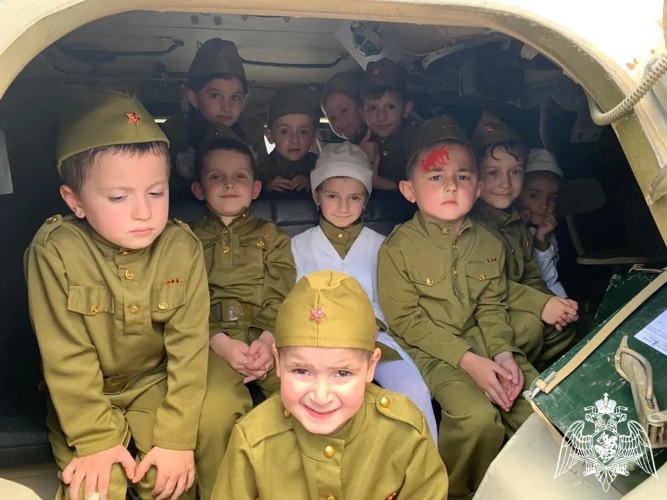 При участии Росгвардии организовано патриотическое мероприятие для жителей высокогорного района Дагестана