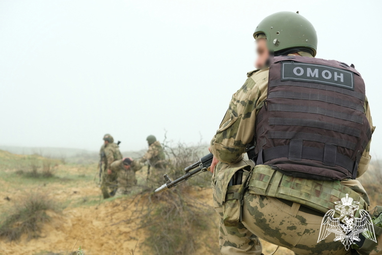 Тактико-специальные занятия бойцов ОМОН Росгвардии прошли в Дагестане