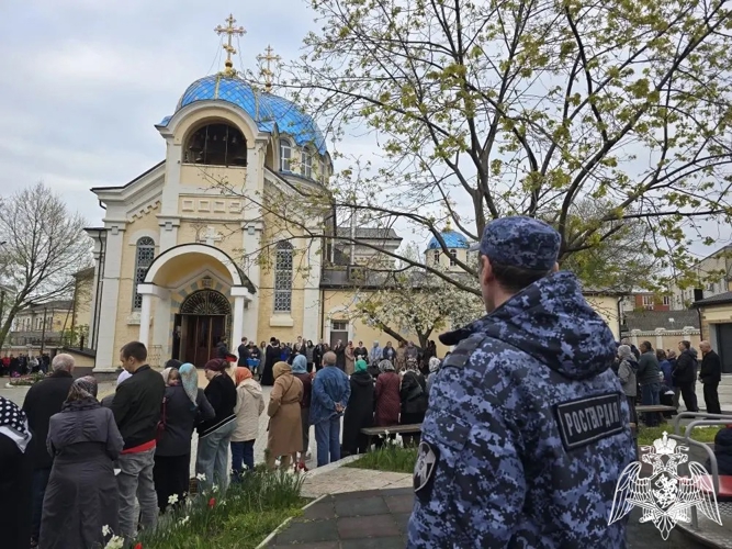 Росгвардия обеспечила безопасность во время празднования Пасхи в Дагестане