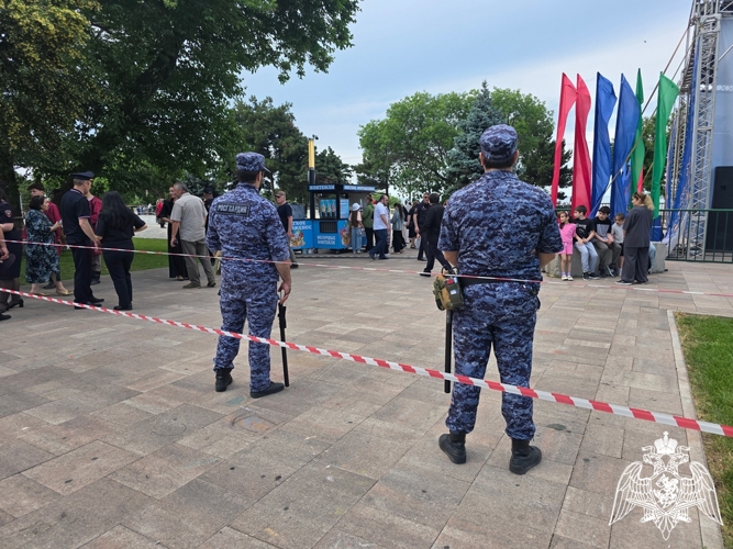 Росгвардия обеспечила правопорядок во время празднования Дня России в Дагестане