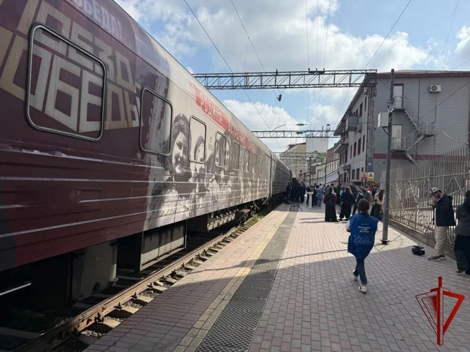 Росгвардейцы обеспечили безопасность пребывания «Поезда Победы» в Дагестане